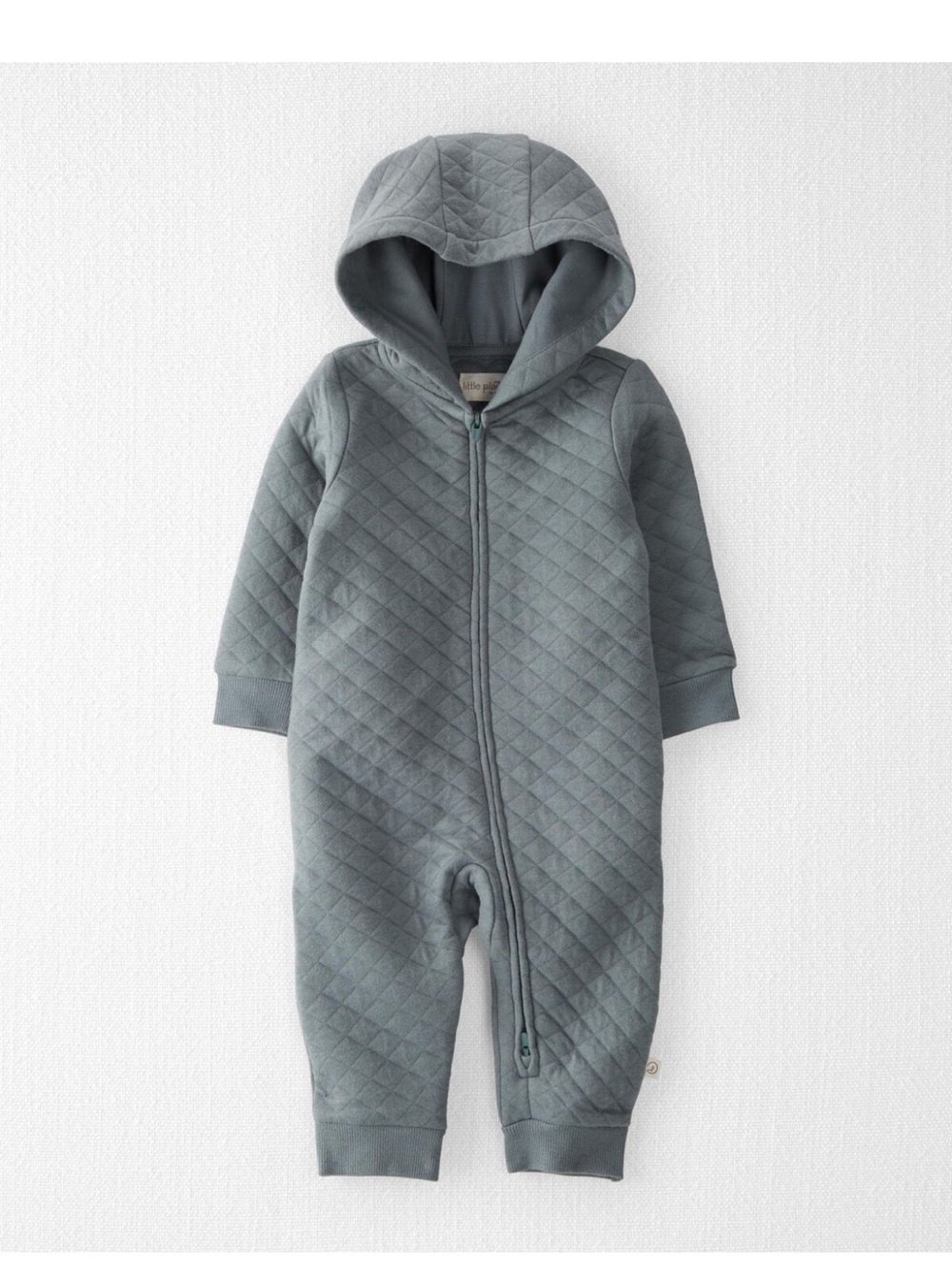 Carter's Quilted Hooded Baby Romper - Olive Green